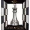 Cast Puzzle Koning Zilver - Schaakstuk - Cast Breinbreker -Puzzelwinkel cast puzzle koning zilver schaakstuk cast breinbre