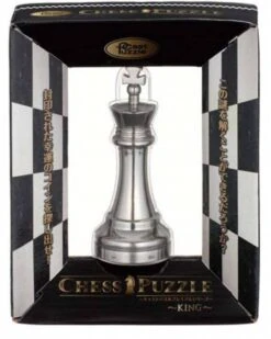 Cast Puzzle Koning Zilver - Schaakstuk - Cast Breinbreker