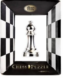 Cast Puzzle Loper Zilver- Schaakstuk - Breinbreker