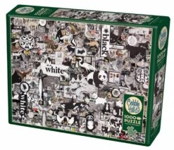 Cobble Hill Zwart/wit Dieren - Puzzel Van 1000 Stukjes -Puzzelwinkel cobble hill zwart wit dieren puzzel van 1000 stukj 1