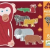 Djeco 6 Reuzengrote Puzzels Van Wilde Dieren - 9, 12 En 15 Stukjes -Puzzelwinkel djeco 6 reuzengrote puzzels van wilde dieren 9 12