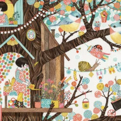 Djeco Boomhut - Puzzel Van 200 Stukjes - Panorama -Puzzelwinkel djeco boomhut puzzel van 200 stukjes panorama 2