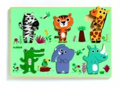 Djeco Koekoek Krokodil - 12 Stukjes