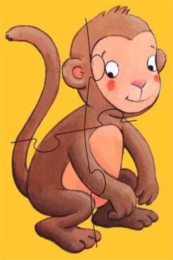 Djeco Krul De Aap - 6 Puzzels - 4, 6 En 9 Stukjes -Puzzelwinkel djeco krul de aap 6 puzzels 4 6 en 9 stukjes 5