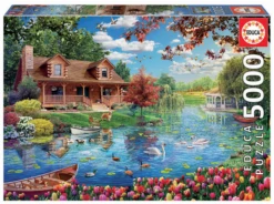 Educa Chalet Aan Het Meer - Puzzel Van 5000 Stukjes