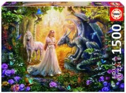 Educa De Draak, De Prinses En De Eenhoorn - Legpuzzel Van 1500 Stukjes
