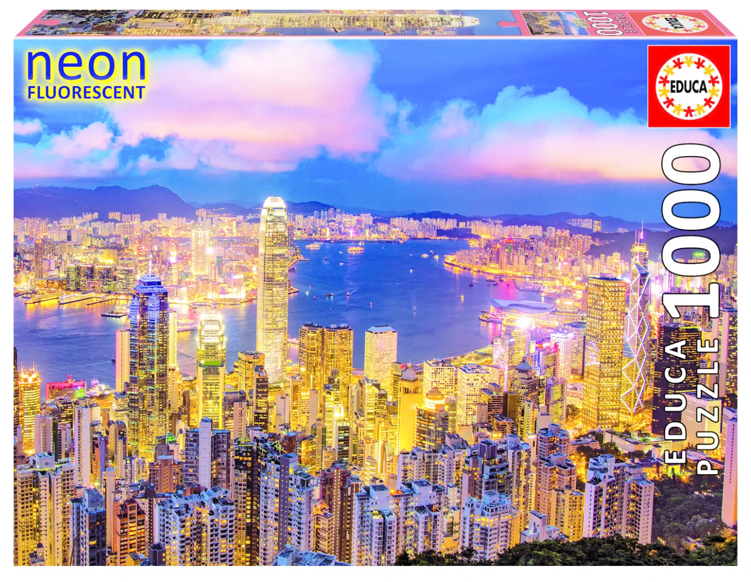 Educa Hong Kong Skyline - Glow In The Dark - Puzzel 1000 Stukjes