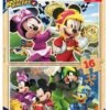 Educa HOUT: Mickey Mouse - 2 Puzzels X 16 Stukjes -Puzzelwinkel educa hout mickey mouse 2 puzzels x 16 stukjes