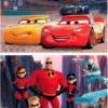 Educa HOUT: Pixar - Cars & Incredibles - 2 Puzzels Van 50 Stukjes -Puzzelwinkel educa hout pixar cars incredibles 2 puzzels van 50