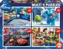 Educa Pixar - 4 Puzzels Van 50/80/100/150 Stukjes