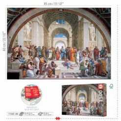 Educa School Of Athens, Raphael - Legpuzzel Van 1500 Stukjes -Puzzelwinkel educa school of athens raphael legpuzzel van 1500 2