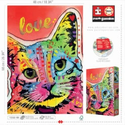 Educa Tilt Cat Love - Dean Russo - Puzzel 1000 Stukjes -Puzzelwinkel educa tilt cat love dean russo puzzel 1000 stukjes 2