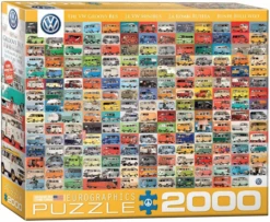 Eurographics Puzzles Volkswagen Groovy Bus - Collage - Puzzel Van 2000 Stukjes