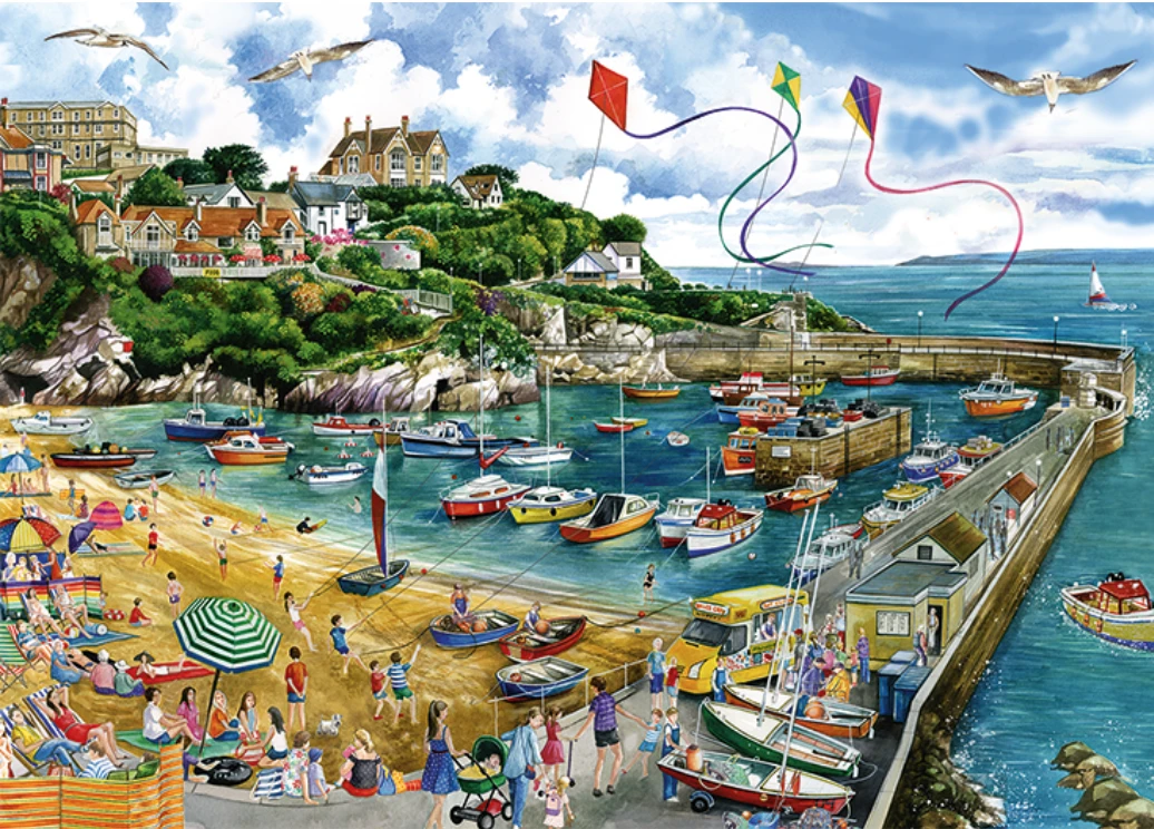 Falcon Haven Van Newquay - Puzzel Van 1000 Stukjes 4 Falcon Haven Van Newquay - Puzzel Van 1000 Stukjes - Afbeelding 2