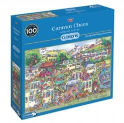 Gibsons Caravan Chaos - Puzzel Van 1000 Stukjes -Puzzelwinkel gibsons caravan chaos puzzel van 1000 stukjes 1