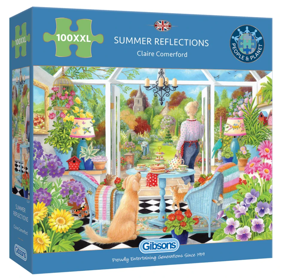 Gibsons Summer Reflections - Puzzel Van 100 XXL Stukjes 3 Gibsons Summer Reflections - Puzzel Van 100 XXL Stukjes