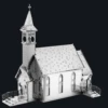 Metal Earth Old Country Church - 3D Puzzel -Puzzelwinkel metal earth old country church 3d puzzel