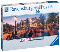 Ravensburger Avond In Amsterdam - Panoramische Legpuzzel Van 1000 Stukjes -Puzzelwinkel ravensburger avond in amsterdam panoramische legpu 2