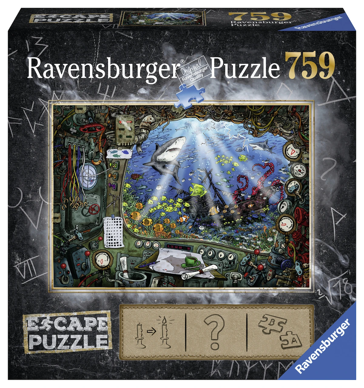 Ravensburger Escape Puzzel 4: De Onderzeeër - 759 Stukjes 3 Ravensburger Escape Puzzel 4: De Onderzeeër - 759 Stukjes