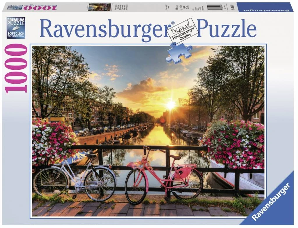 Ravensburger Fietsen In Amsterdam - Puzzel Van 1000 Stukjes 3 Ravensburger Fietsen In Amsterdam - Puzzel Van 1000 Stukjes