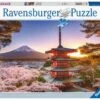Ravensburger Kersenbloesem Bij De Fuji Berg, Japan - Puzzel Van 1000 Stukjes -Puzzelwinkel ravensburger kersenbloesem bij de fuji berg japan