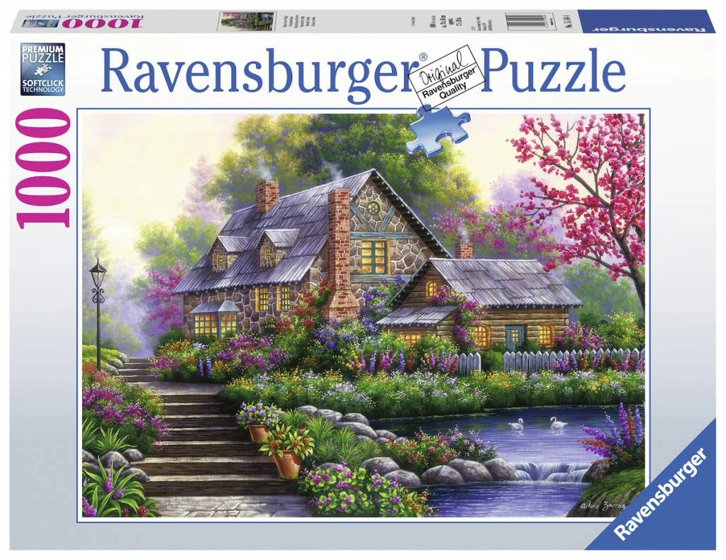 Ravensburger Romantische Cottage - 1000 Stukjes 4 Ravensburger Romantische Cottage - 1000 Stukjes - Afbeelding 2