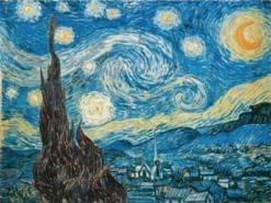 Ravensburger Sterrennacht - Van Gogh - 1500 Stukjes - Exclusiviteit -Puzzelwinkel ravensburger sterrennacht van gogh 1500 stukjes ex 1