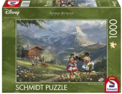 Schmidt Mickey En Minnie In De Alpen - Thomas Kinkade - Puzzel Van 1000 Stukjes