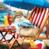 SUNSOUT Beach Cats - Legpuzzel Van 300 XXL Stukjes -Puzzelwinkel sunsout beach cats legpuzzel van 300 xxl stukjes