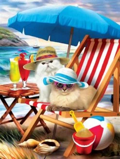 SUNSOUT Beach Cats - Legpuzzel Van 300 XXL Stukjes